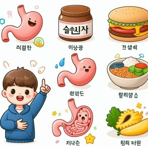 Hình ảnh minh họa Từ Vựng Tiếng Hàn Về Bệnh Dạ Dày
