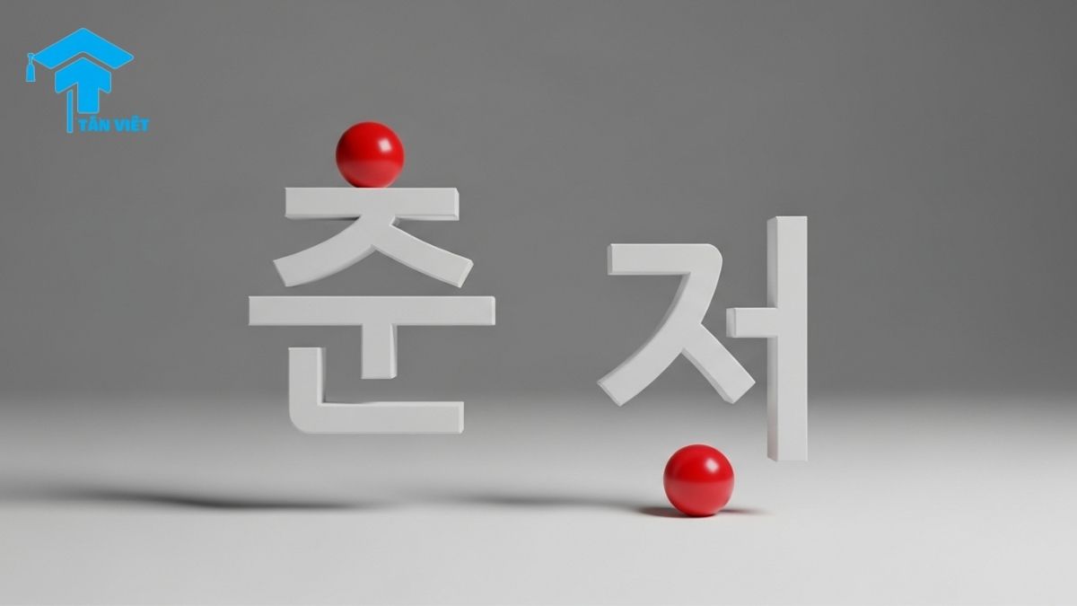 Từ Vựng Vị Trí Tiếng Hàn (위, 아래, 옆): Cách Dùng -에, -에서 & Ví Dụ 3 A conceptual 3D image explaining Korean vocabulary for location by using the Hangeul characters themselves as objects. A red ball is shown 'on' (위) and 'under' (아래) the respective characters, providing a clear visual for learning the meaning of trên and dưới in Korean.