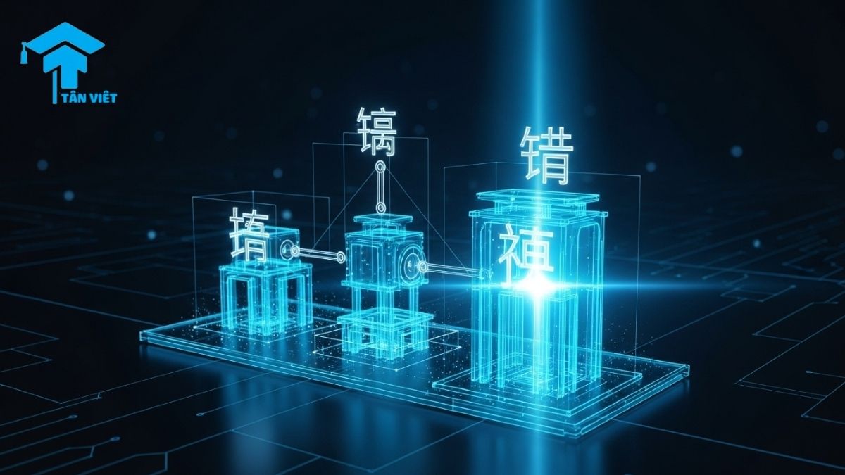 Tân Ngữ trong Tiếng Trung (宾语 /bīnyǔ/): Hướng Dẫn Toàn Diện A-Z 1 Sơ đồ cấu trúc câu tiếng Trung SVO, minh họa vai trò của Tân ngữ (宾语) là đối tượng chịu tác động của động từ (谓语), giúp người học hiểu rõ về ngữ pháp cơ bản và cách xây dựng câu.