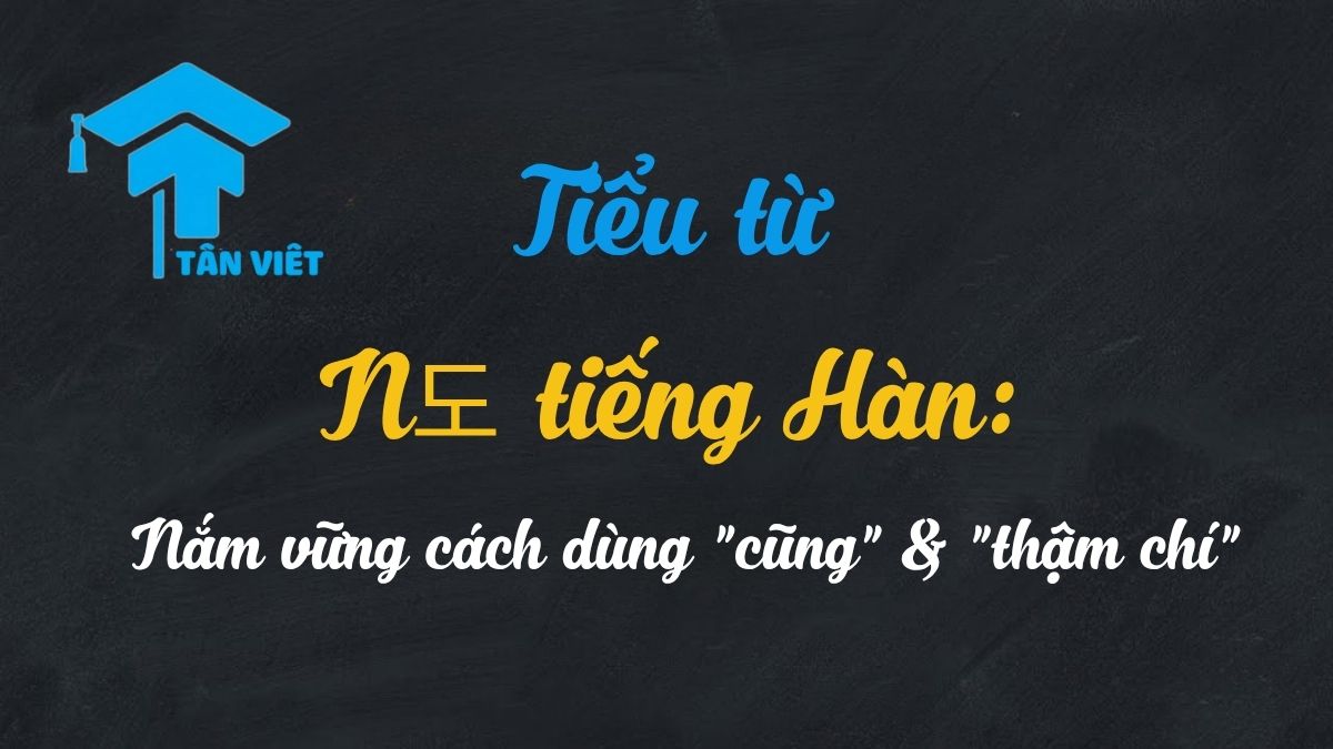 Hình ảnh minh họa ngữ pháp tiểu từ N도 trong tiếng Hàn."