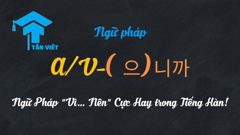 A/V-(으)니까: Ngữ Pháp “Vì… Nên” Cực Hay trong Tiếng Hàn!