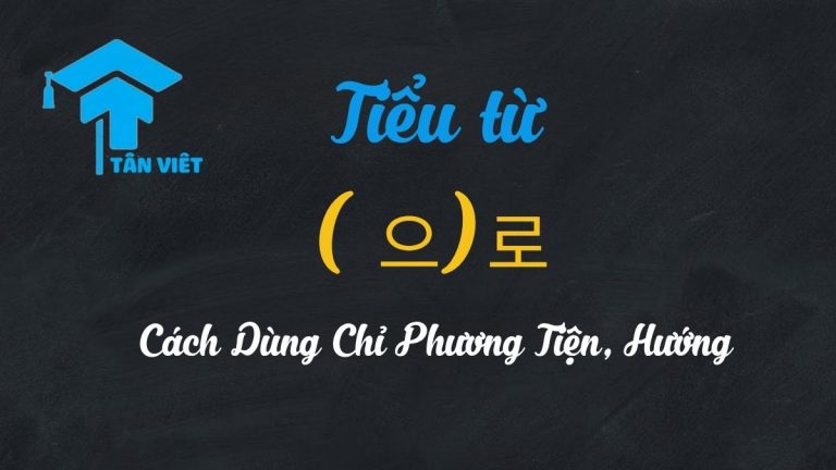 Tiểu Từ (으)로: Cách Dùng Chỉ Phương Tiện, Hướng & Các Nghĩa Khác | Tân Việt Prime