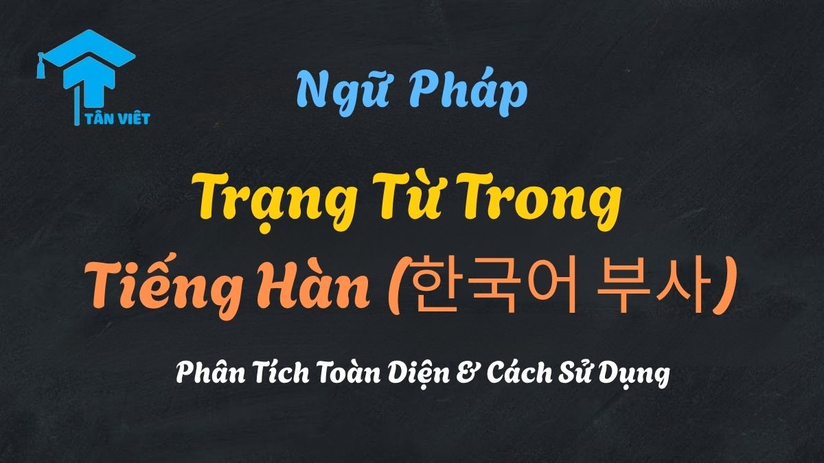 Sơ đồ các loại trạng từ trong tiếng Hàn (부사) như thời gian, tần suất, mức độ - Tân Việt Prime.