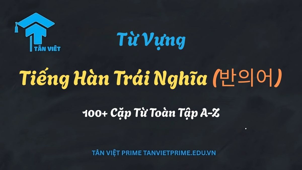 Tổng hợp các cặp từ vựng tiếng Hàn trái nghĩa (반의어) quan trọng nhất - Hình ảnh đại diện bài viết của Tân Việt Prime.