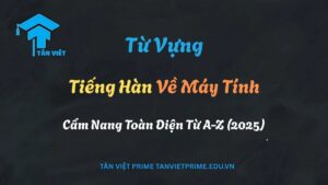 Hình ảnh máy tính và các thiết bị công nghệ dùng để học từ vựng tiếng Hàn về máy tính, giúp người học làm chủ lĩnh vực IT.