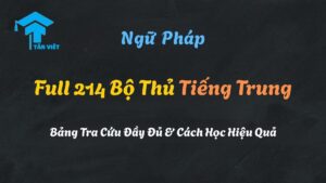 Bảng tra cứu full 214 bộ thủ tiếng Trung - Nền tảng để chinh phục chữ Hán.
