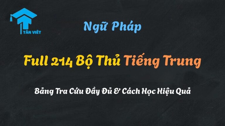 Full 214 Bộ Thủ Tiếng Trung: Bảng Tra Cứu Đầy Đủ & Cách Học Hiệu Quả
