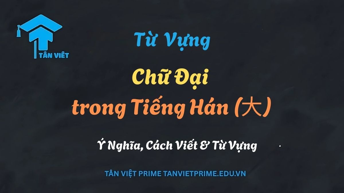 Chữ Hán Đại (大) viết theo lối thư pháp, giải thích ý nghĩa to lớn và nguồn gốc tượng hình.