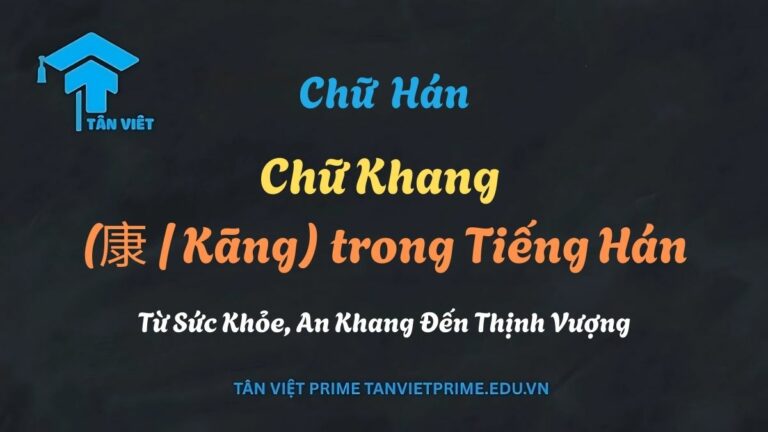 Chữ Khang (康 / Kāng) trong Tiếng Hán: Từ Sức Khỏe, An Khang Đến Thịnh Vượng