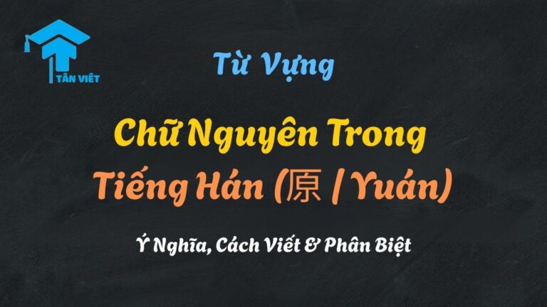 Chữ Nguyên Trong Tiếng Hán (原 / Yuán): Ý Nghĩa, Cách Viết & Phân Biệt