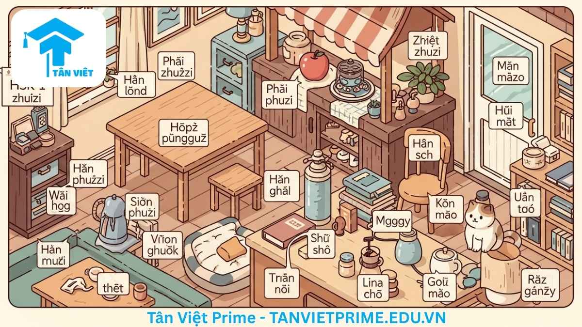 Từ vựng HSK 1 không hề khô khan! Chúng chính là những đồ vật, hành động quen thuộc bạn gặp mỗi ngày.