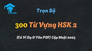 300 từ vựng HSK 2 cơ bản kèm ví dụ và file PDF tại Tân Việt Prime