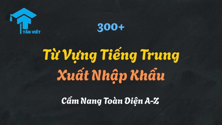 300+ Từ Vựng Tiếng Trung Xuất Nhập Khẩu & Logistics [2025]