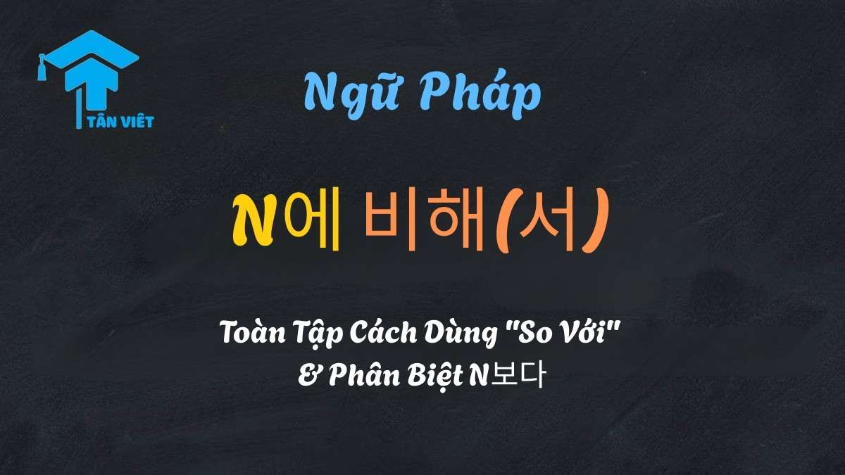 Ngữ pháp N에 비해(서): Hướng dẫn toàn tập cách dùng cấu trúc "So với" và phân biệt với N보다 trong tiếng Hàn - Tân Việt Prime.