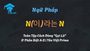 Cấu trúc ngữ pháp N(이)라는 N trong tiếng Hàn: Cách dùng "gọi là" và ví dụ minh họa chi tiết.