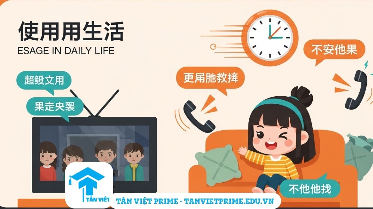 Ngữ Pháp V-느라고 Toàn Tập: Cách Dùng "Vì Mải... Nên" & Phân Biệt A-Z 3 Tranh minh họa tình huống sử dụng V-느라고 trong giao tiếp hàng ngày, mô tả một cô gái mải xem phim nên không nghe điện thoại, giải thích cách dùng ngữ pháp để đưa ra lý do hoặc biện minh.