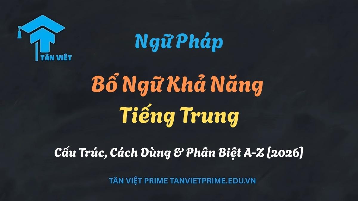 Cẩm nang toàn tập về Bổ Ngữ Khả Năng (可能补语) tiếng Trung: Cấu trúc V + 得/不, cách dùng và phân biệt với Năng nguyện động từ - Tân Việt Prime