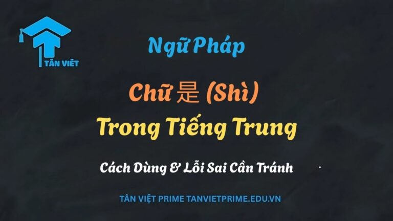 Ngữ Pháp Chữ 是 (Shì) Trong Tiếng Trung: Cách Dùng & Lỗi Sai Cần Tránh