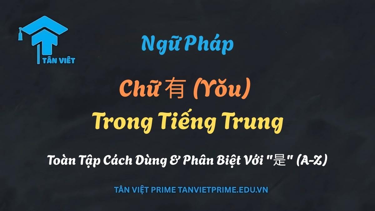 Chữ 有 (Yǒu) trong tiếng Trung: Hướng dẫn toàn diện cách dùng sở hữu, tồn tại và phân biệt với 是.