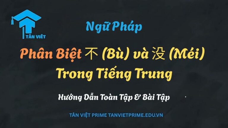 Phân Biệt 不 (Bù) & 没 (Méi): Cẩm Nang Ngữ Pháp Tiếng Trung Toàn Diện [2026]