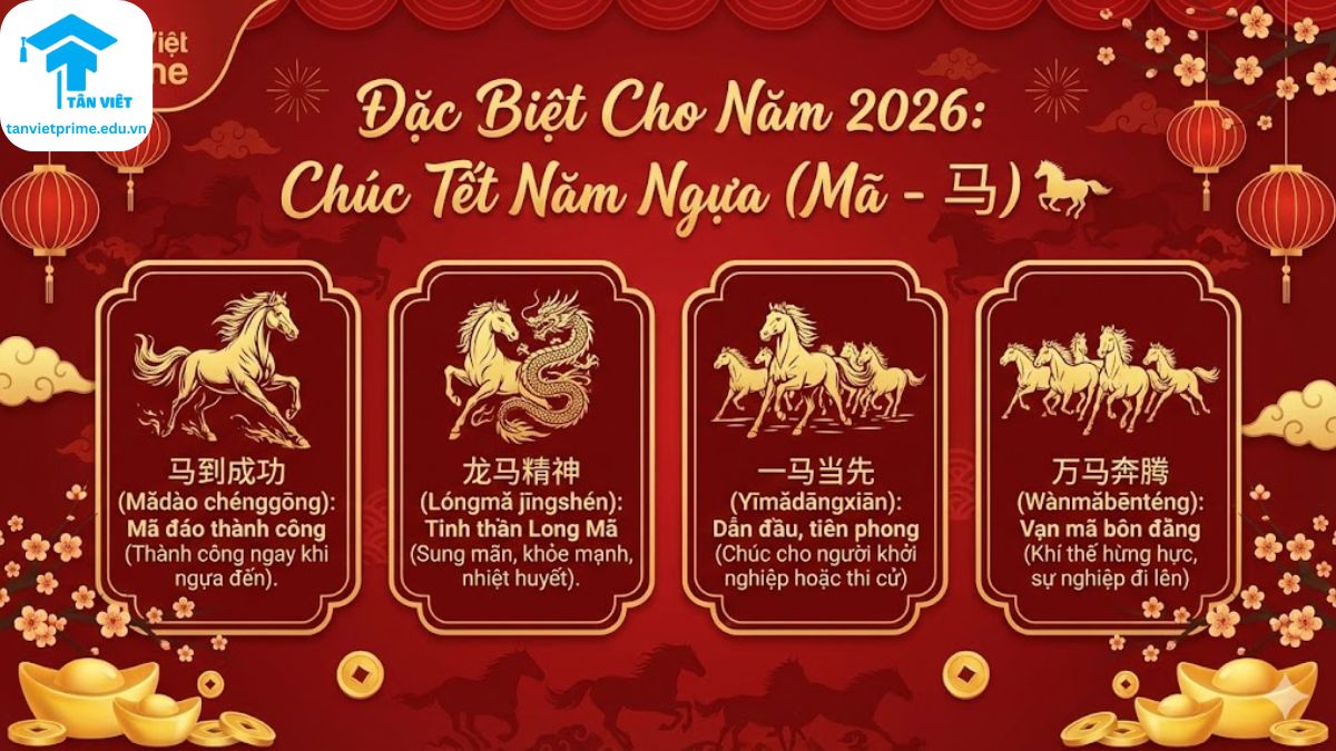 Chúc Mừng Năm Mới Tiếng Trung 2026: 100+ Câu Chúc Hay & Mẫu Email A-Z 4 Chúc Tết Năm Ngựa